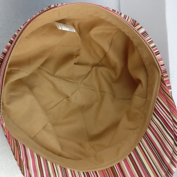 Flawless Funky Striped English country bonnet Villager hat. Boho - Picture 6 of 9